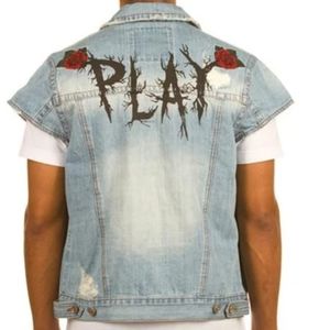 PlayCloths Chuck Sleeveless Denim Jacket - Size XL, Stylish Outerwear, Like new